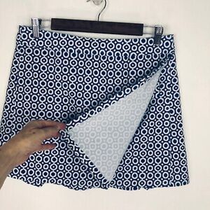 RIPSKIRT Hawaii Wrap skirt length 2, geometrical print blue/white. Worn 2xs